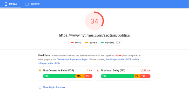 Google Page Speed Insights